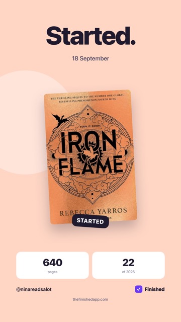 A Started card for Iron Flame